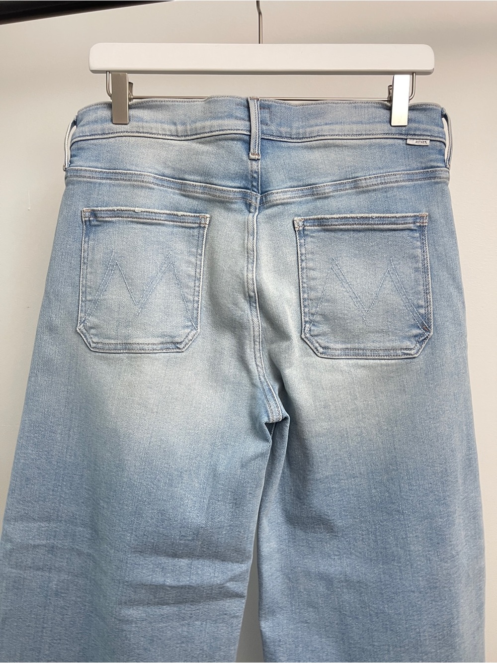 MOTHER Light Blue Wide Leg Crop Jeans Size 29 - Picture 5 of 11